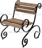 Кресло садовое "Ласковый май" 0,6м (шоколад с патиной, темная рейка)